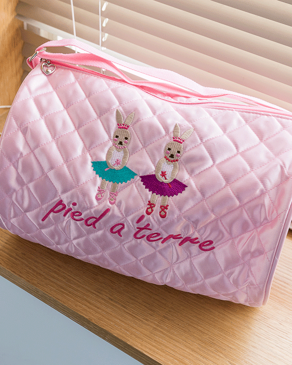 [삐에아떼르] P퀼팅 트윈래빗 망치 가방 핑크
